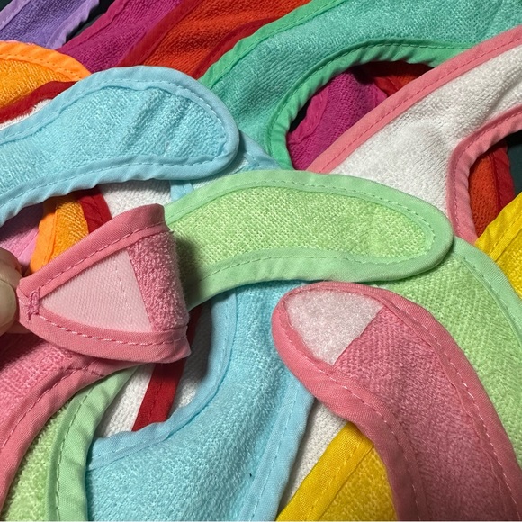 NEW SpinFox Pack of 12 Terry Drool Bibs - Picture 4 of 6